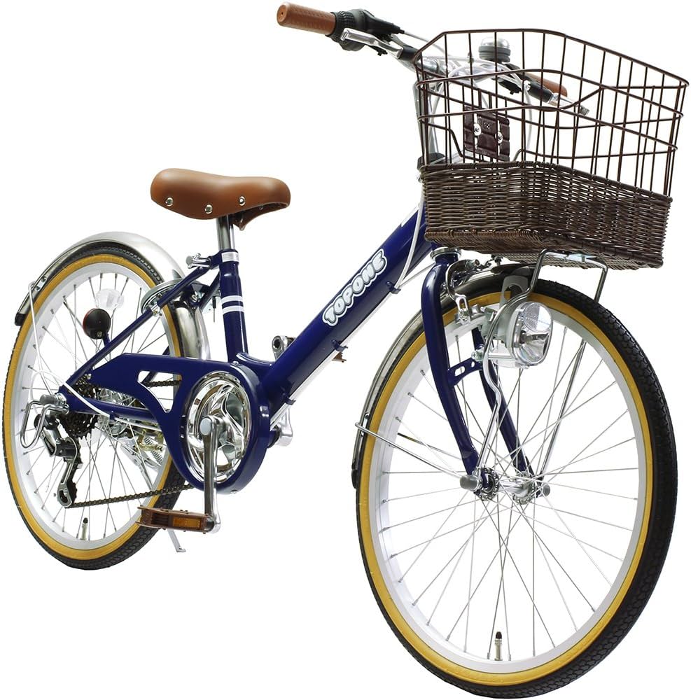 子供用自転車 ネイビー 前カゴ付き【引き取り限定 大阪北摂】 子供用