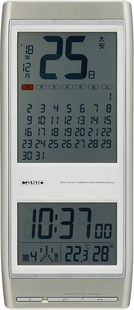 Amazon.co.jp: CASIO (カシオ) 壁掛け時計 WAVE CEPTOR 電波時計 温度