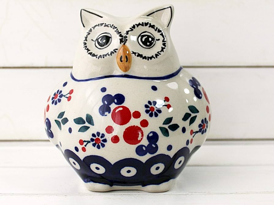 Amazon.co.jp: ポーリッシュポタリー (ポーランド陶器) フクロウの