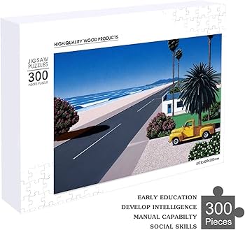 Amazon.co.jp: パズル 永井博 夏の日 街の風景 ジグソーパズル 300