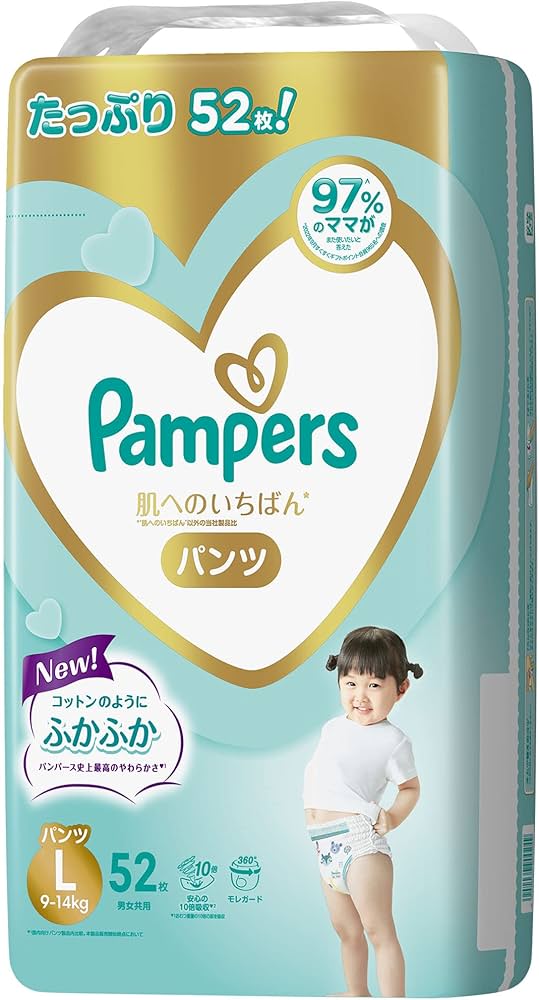 Amazon.co.jp: [Pants L Size] Pampers Diapers, Best for Skin (9-14