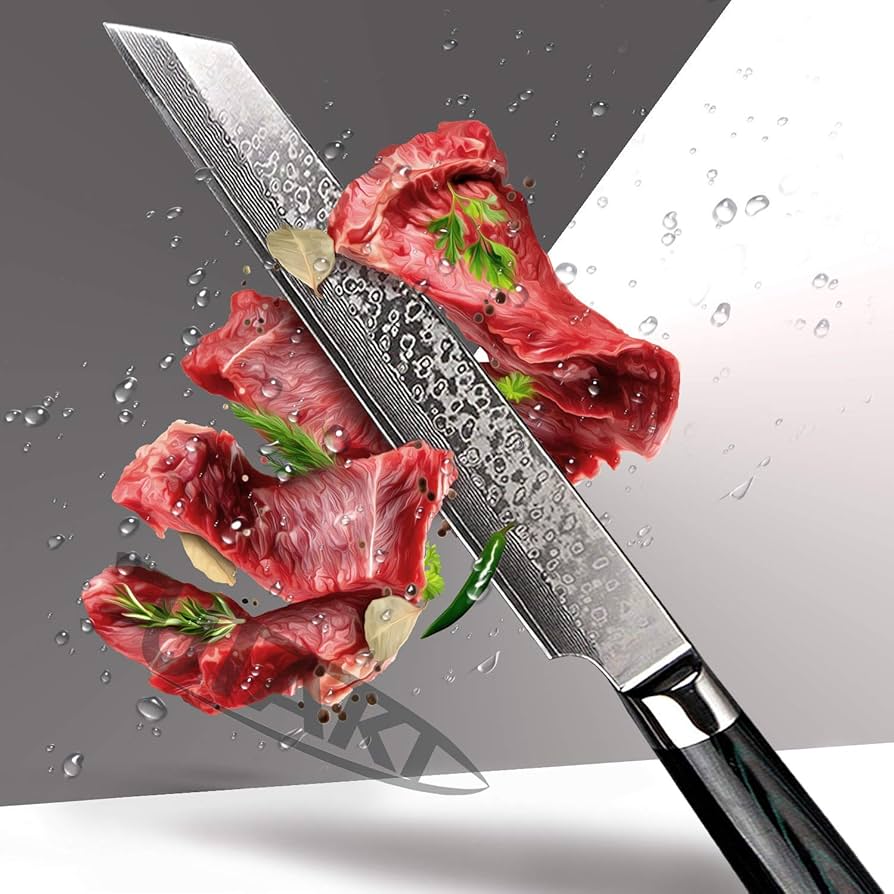 Amazon | Utaki 柳刃包丁 包丁 V金10号 刃渡り265mm ダマスカス切付型