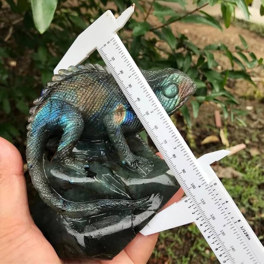 Amazon.co.jp: 天然石 クリスタルストーントカゲの置物天然