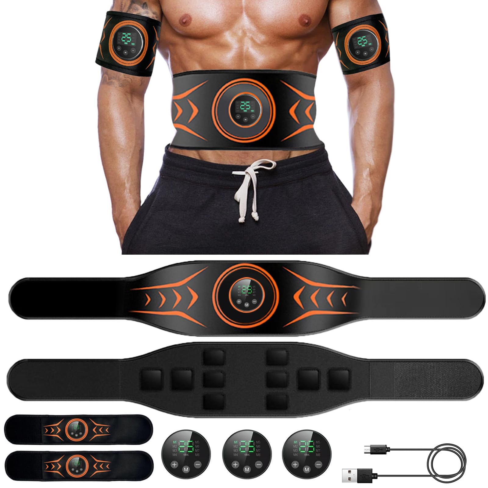 Amazon.co.jp: ZQIN EMS 腹筋ベルト 、電動腹筋トレーナー、EMS