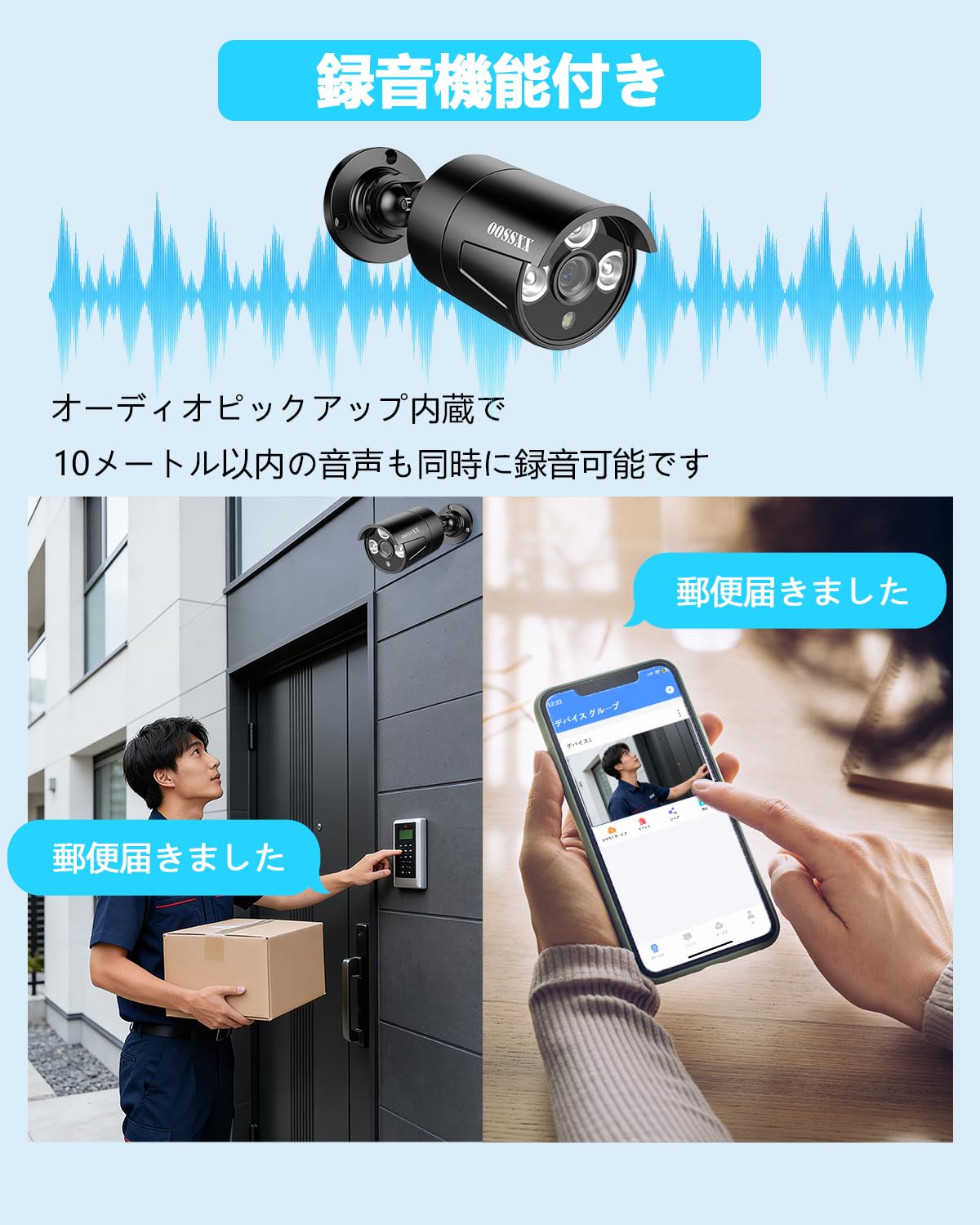 Amazon.co.jp: 【最強翌日配送・4K800万画素録画機・AI人体検知・音声