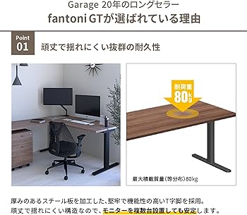 Amazon | プラス Garage fantoni GT パソコンデスク 幅140 奥行71 高さ