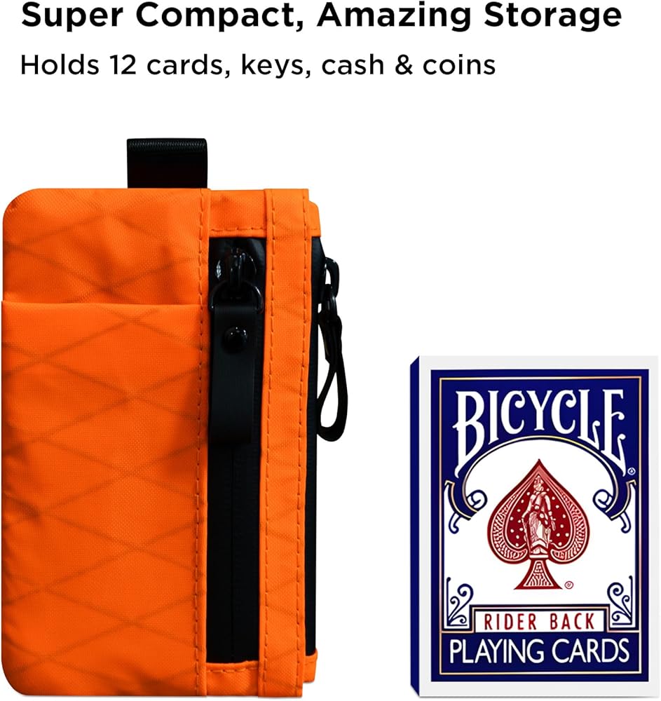 ALPAKA Zip Pouch Pro Orange X-Pac VX21 - Minimalist Zipper Wallet