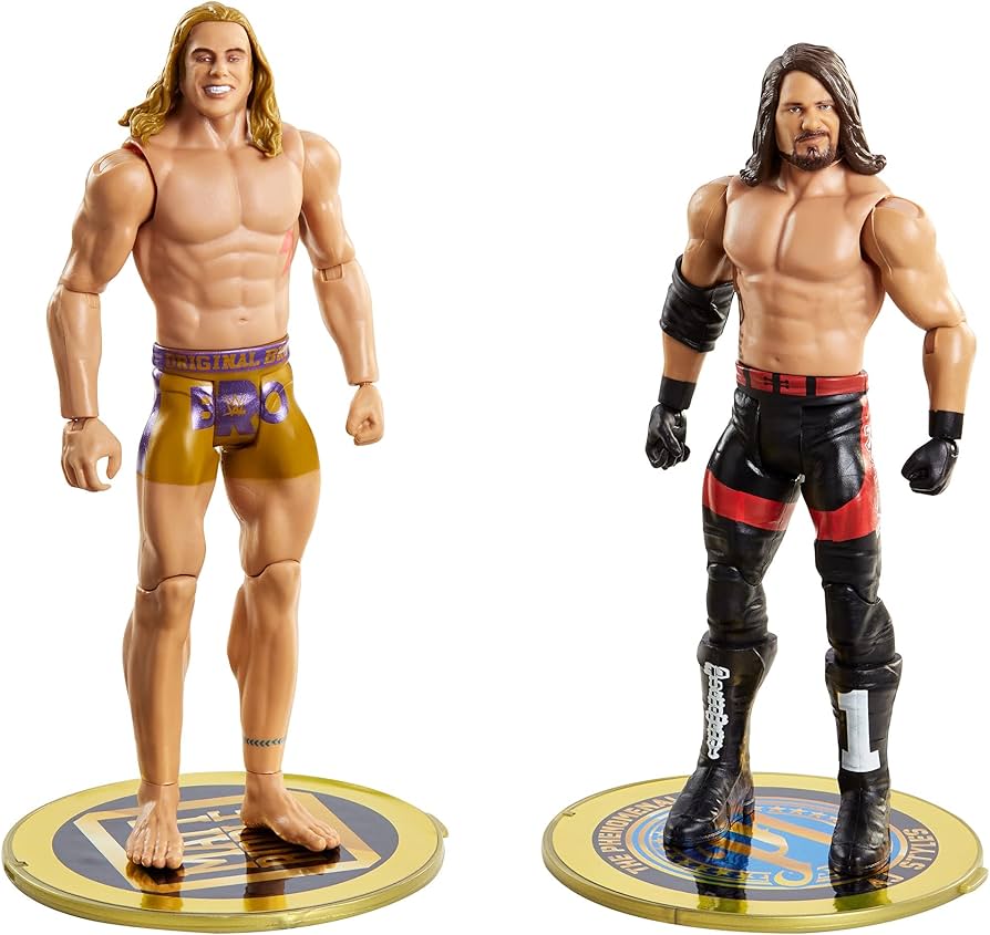 Amazon.com: WWE AJ Styles vs Riddle, Championship Showdown 2-Pack