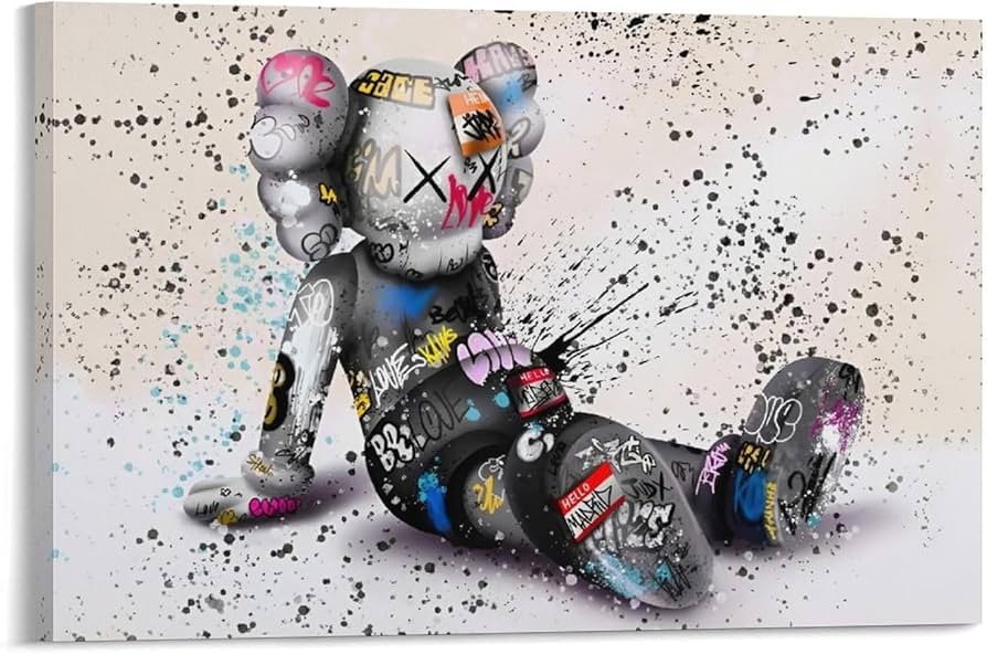 Amazon.co.jp: カウズ ポスター アートパネル KAWS 絵画 セサミ