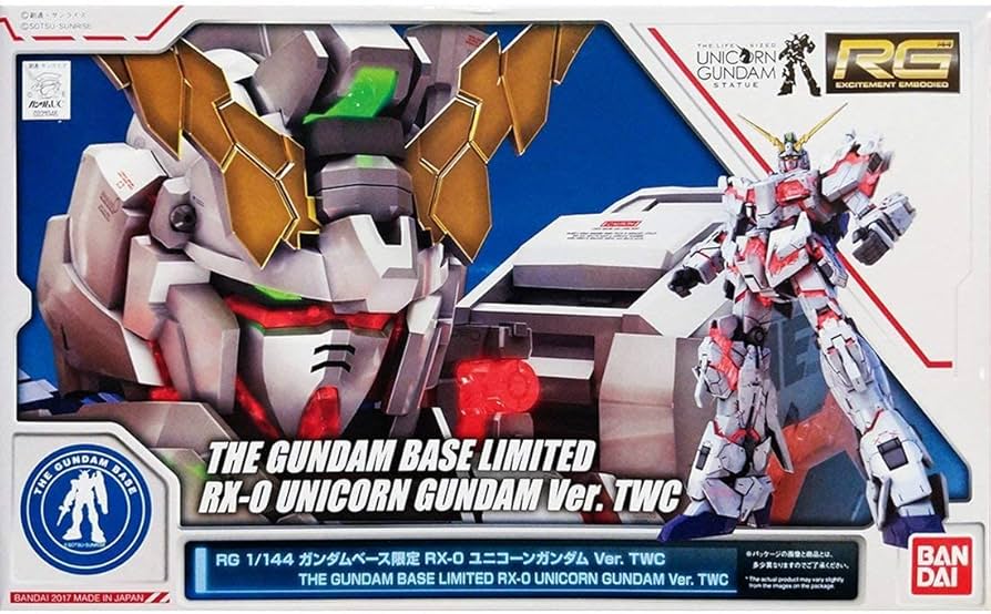 Amazon.com: THE GUNDAM BASE Limited RG 1/144 RX-0 Unicorn Gundam