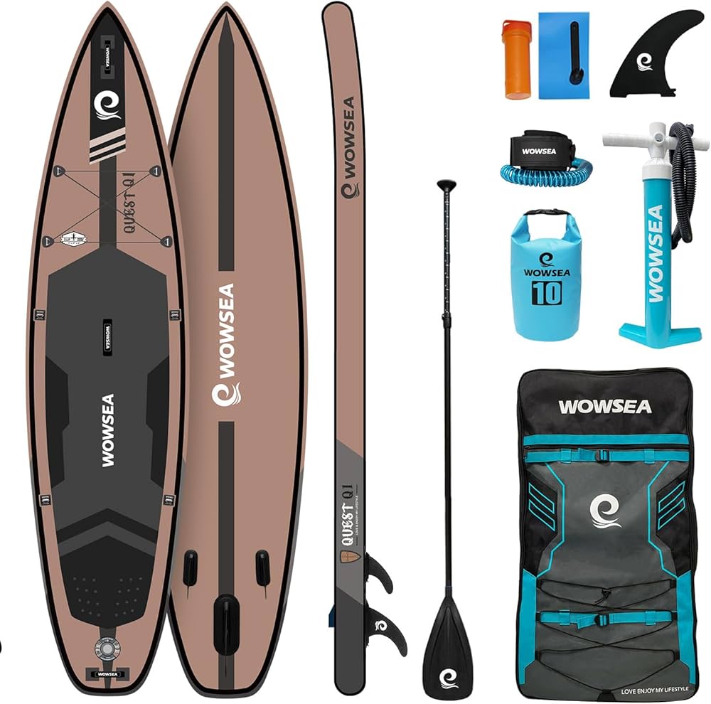 Amazon | WOWSEA Q1インフレータブルパドルボード, 耐久性のある安定