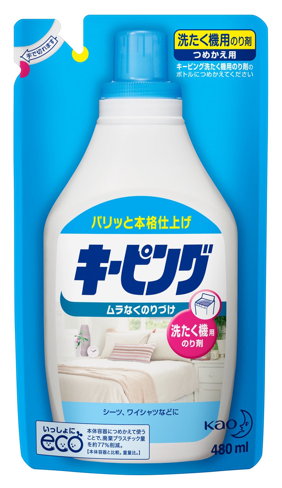 Amazon.co.jp: キーピング 衣料用のり剤 洗たく機用 詰替用 480ml