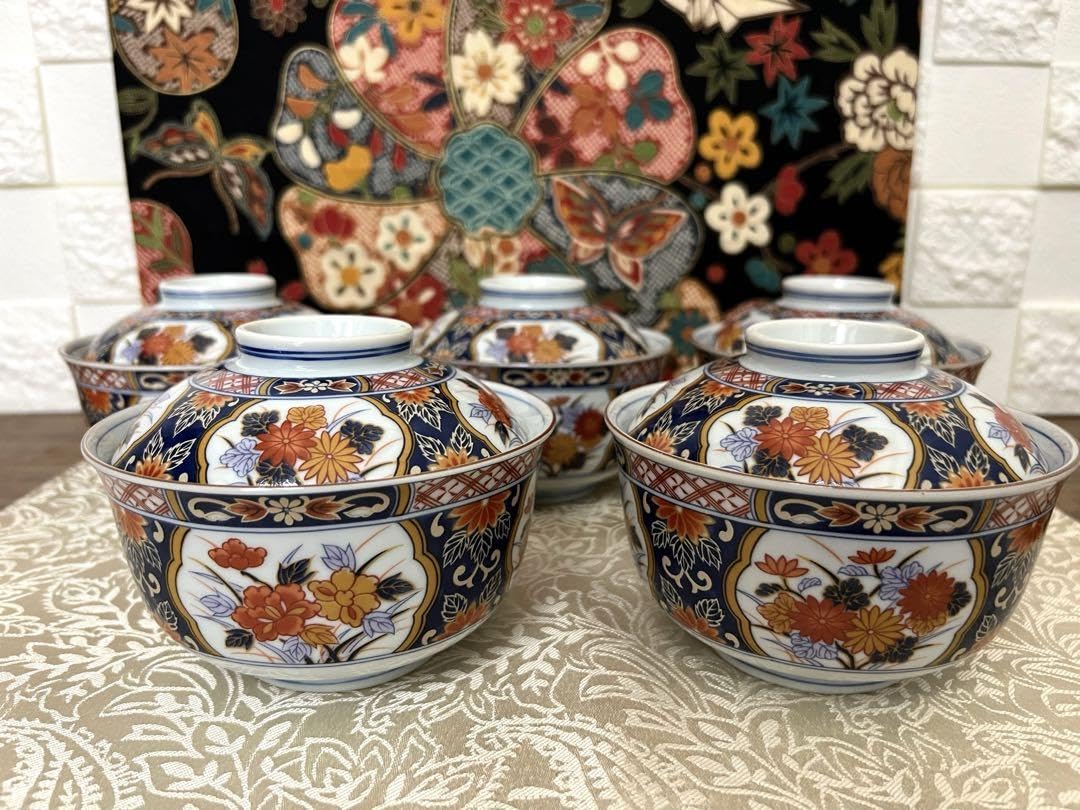 Amazon.co.jp: 前畑陶器 庫山窯 蓋付き椀 蓋付きどんぶり 煮物椀 古