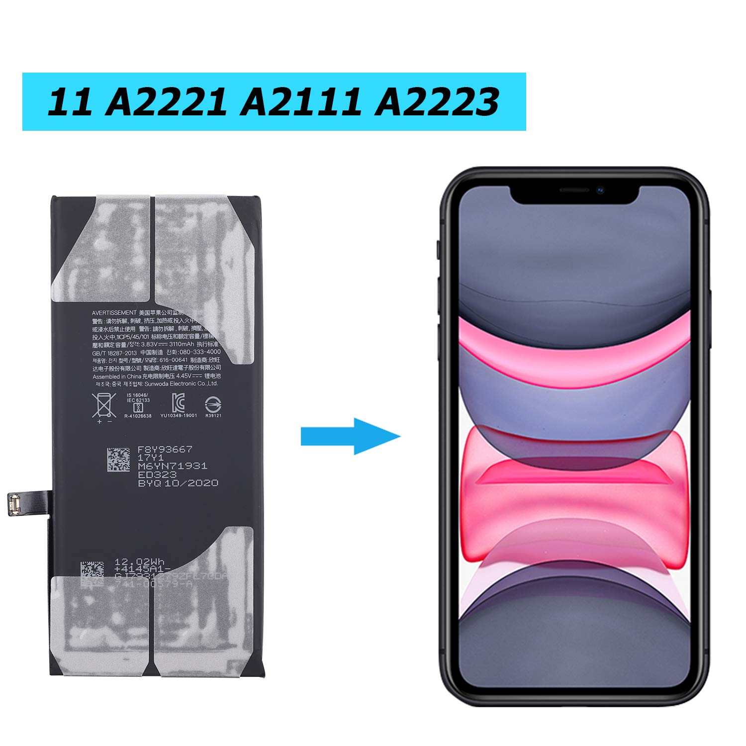 Amazon.com: Vvsialeek Replacement Battery 616-00641 Compatible
