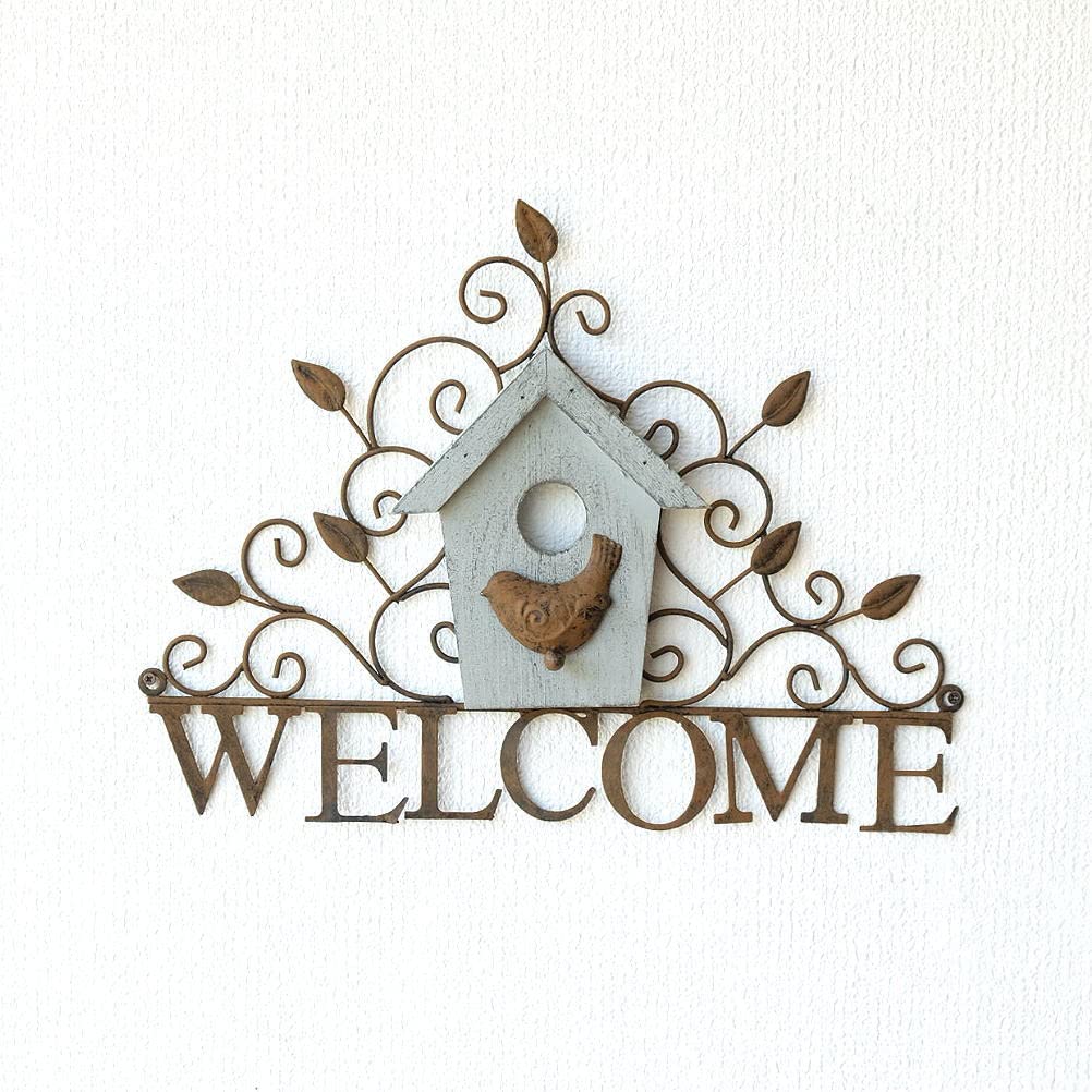 Amazon.co.jp: ウェルカムボード 壁掛け おしゃれ 小鳥 吊り下げ 置物