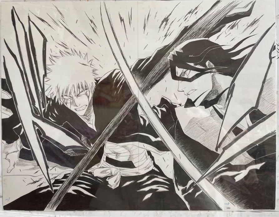 Amazon.co.jp: BLEACH EX. 原画展 複製原稿 165. 黒崎一護 朽木白哉