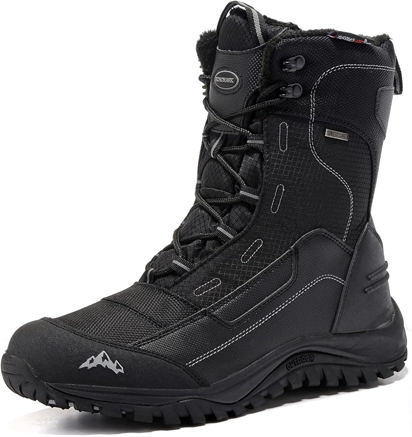 Amazon.com | ROCKMARK Men's Winter Snow Boots, Warm Mid Calf