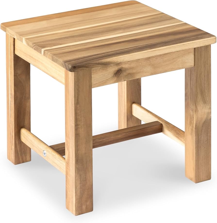 Amazon.com: VICTORY RELAX 12 Inch Wooden Light Natural Step Stool