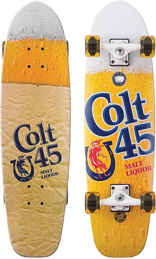 Santa Cruz Colt 45 40 Ounce Cruzer Skateboard (31x8.5-Inch