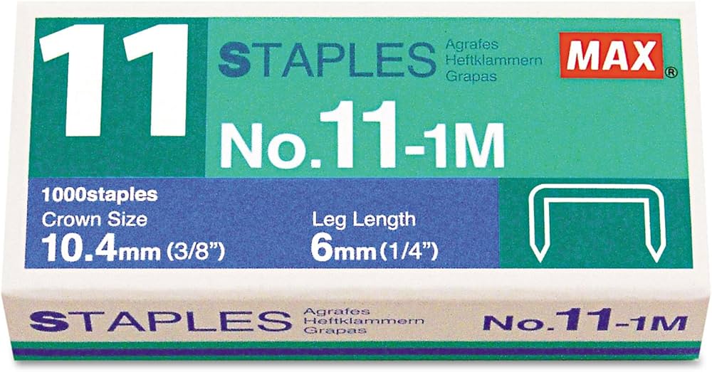 Amazon | マックス ホッチキス針 No.11-1M 11号(バイモシリーズ) 外形