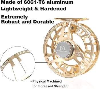 Amazon | Maxcatch フライリール、CNC機械加工アルミニウムボディ超