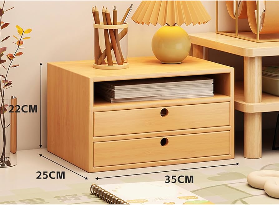 Amazon｜MJKQ9 可愛い 卓上収納ボックス ナチュラル 34.5*24.5*33