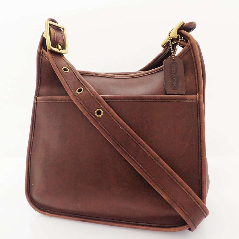 Amazon | オールドコーチ ショルダーバッグ レザー ダークブラウン系