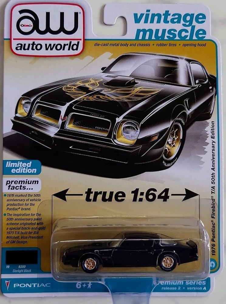Amazon | オートワールド 1/64 1976 ポンティアック ファイヤーバード
