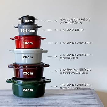 Amazon.co.jp: staub ストウブ 「 ピコ ココット ラウンド チェリー