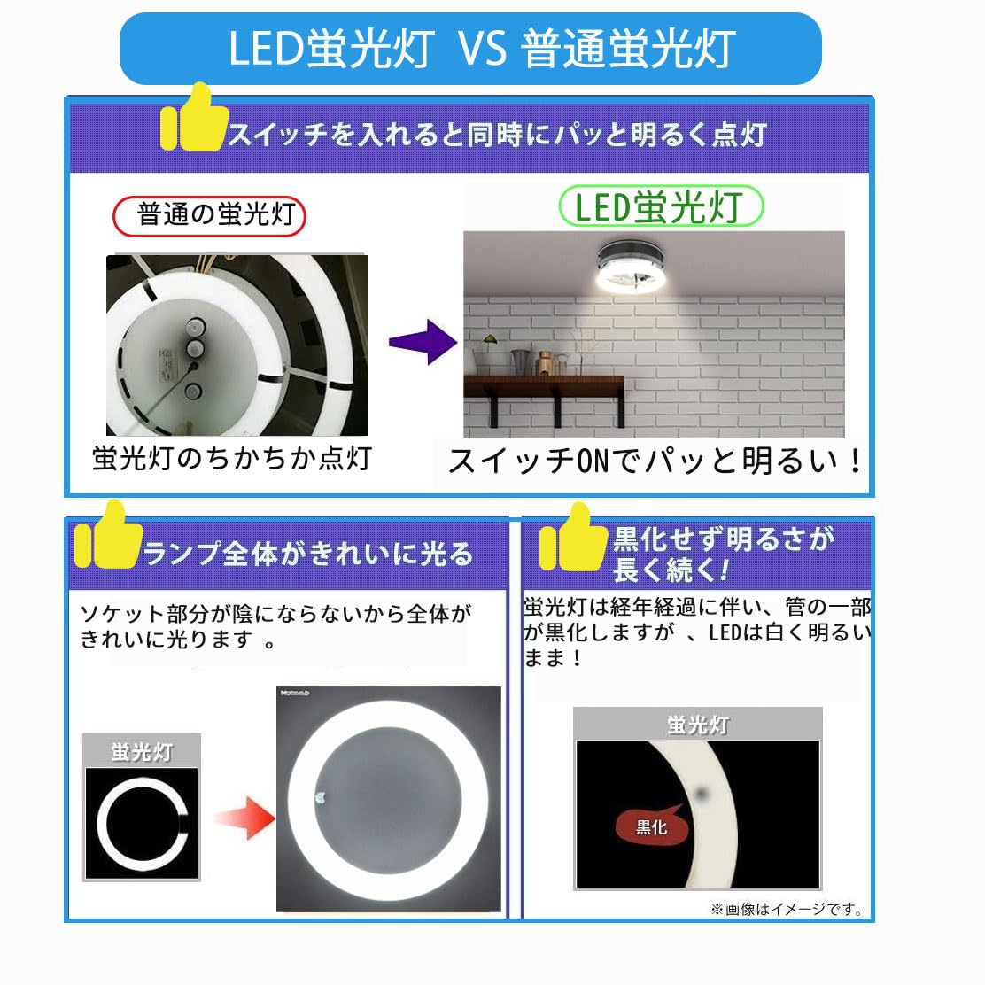 Amazon | led蛍光灯 丸型 40形 丸形蛍光灯40形 LEDランプ丸形40W型