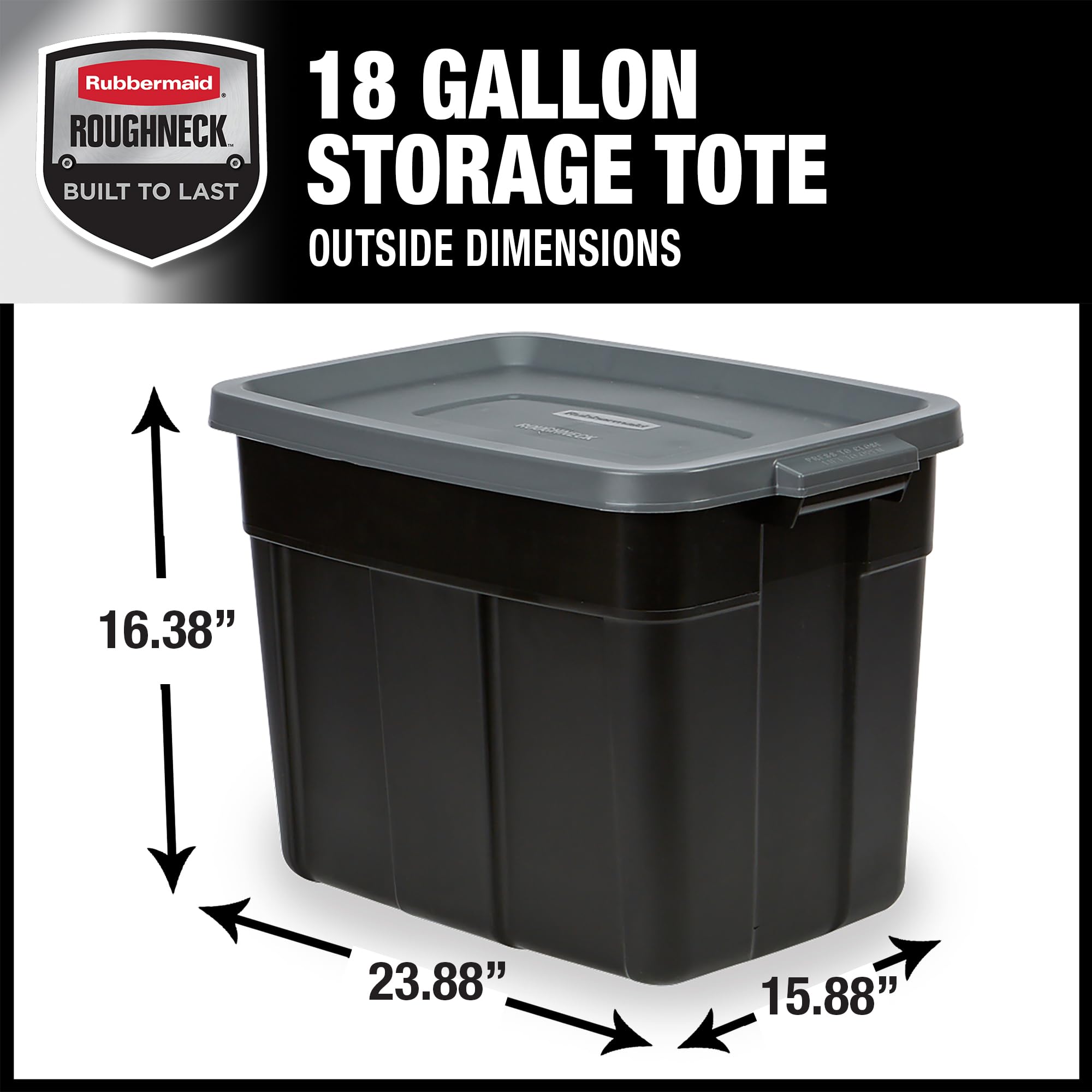 Amazon.com: Rubbermaid 18 GAL 6 Pack Garage Storage Bins with