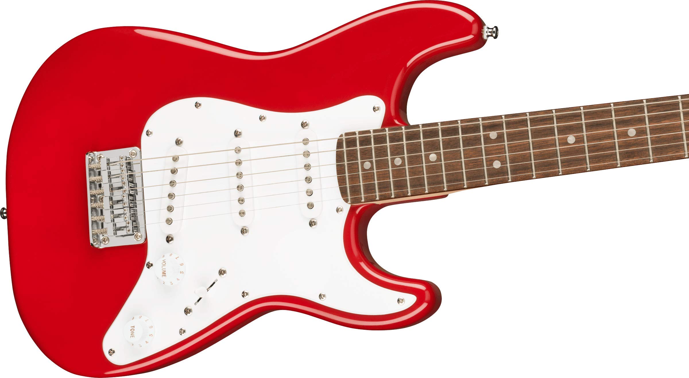 Squier Mini Stratocaster Electric Guitar, Dakota Red, Laurel