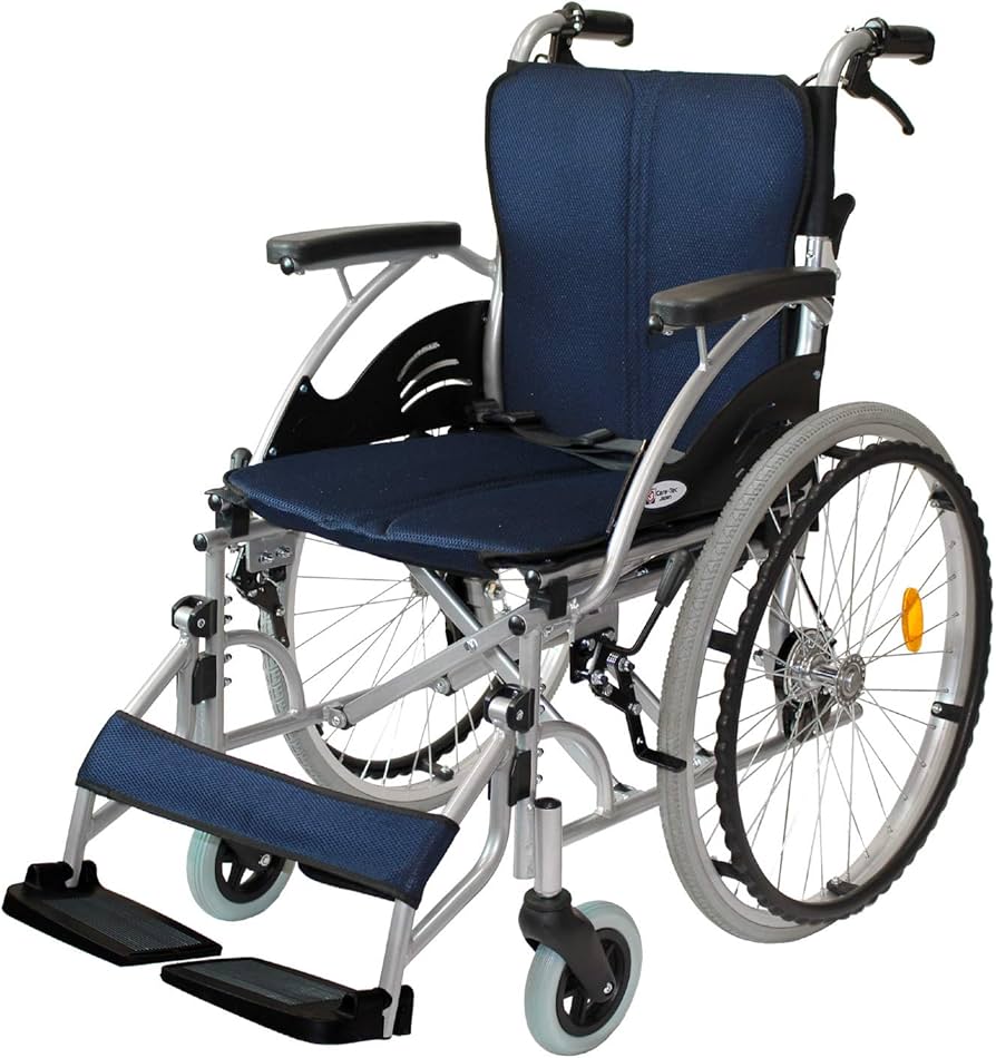 Amazon | ケアテックジャパン 自走式 アルミ製 折りたたみ 車椅子