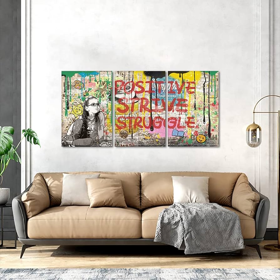 愉快なチンパンジー♪ カラフルアート 楽しい毎日のお部屋のインテリア