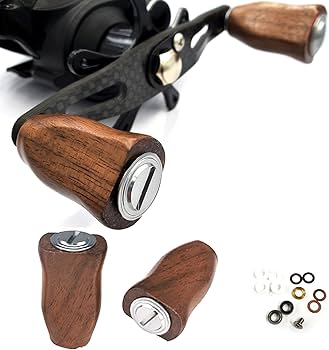 Amazon | VISPREA 木製ノブ パワー リール ハンドル ノブ シマノ