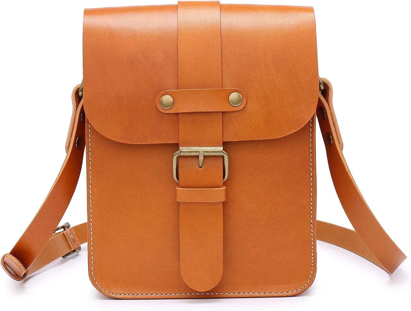 Amazon | [Creator] ショルダーバッグ 本革 メンズ バッグ 縦長型 斜