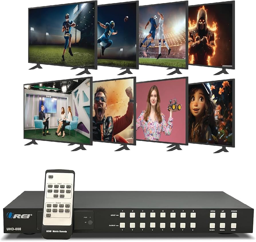 Amazon.com: OREI 8x8 HDMI 4K Matrix Switch/Splitter, (8-Input, 8