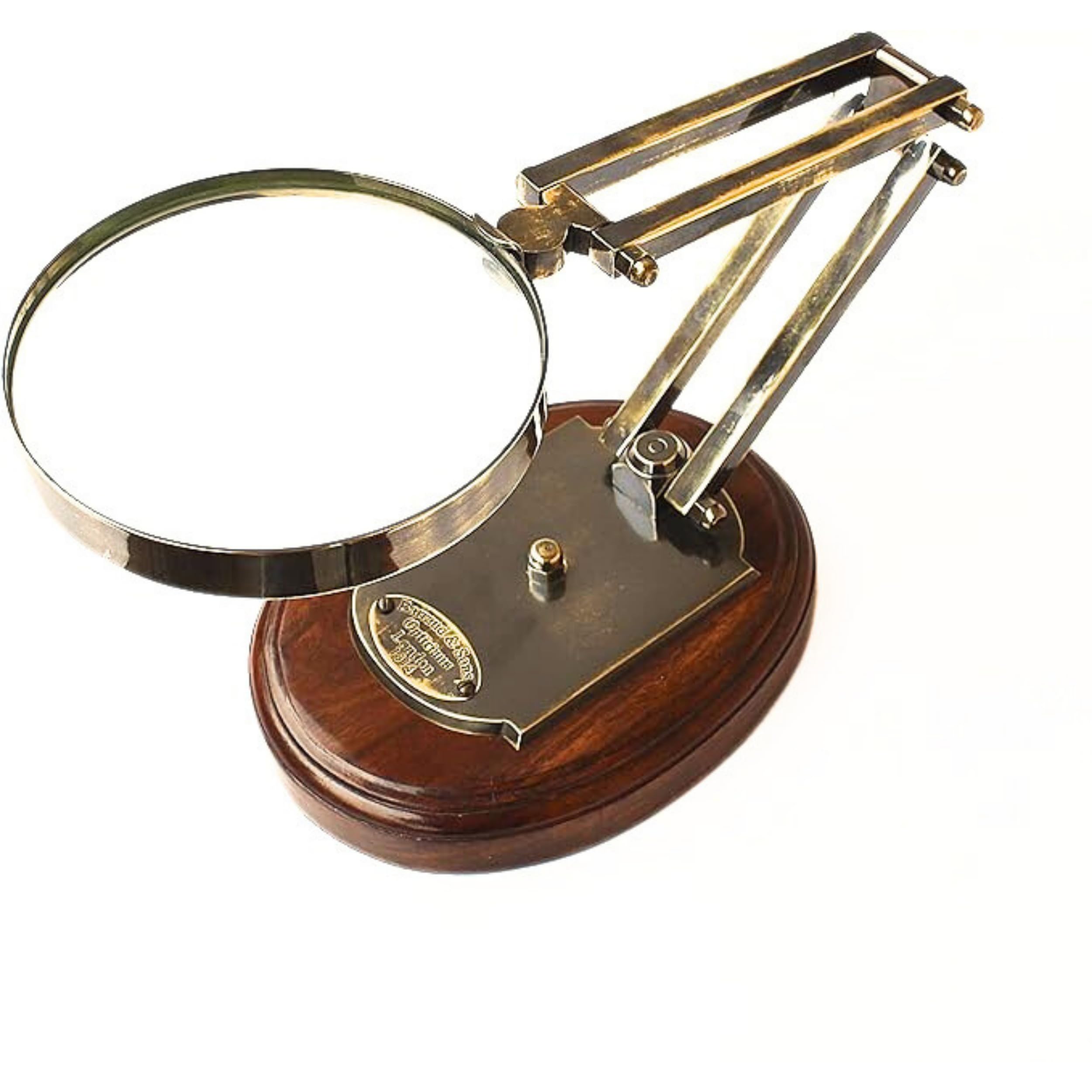 Amazon | アンティーク拡大鏡 Barraud & Sons London 真鍮 拡大鏡