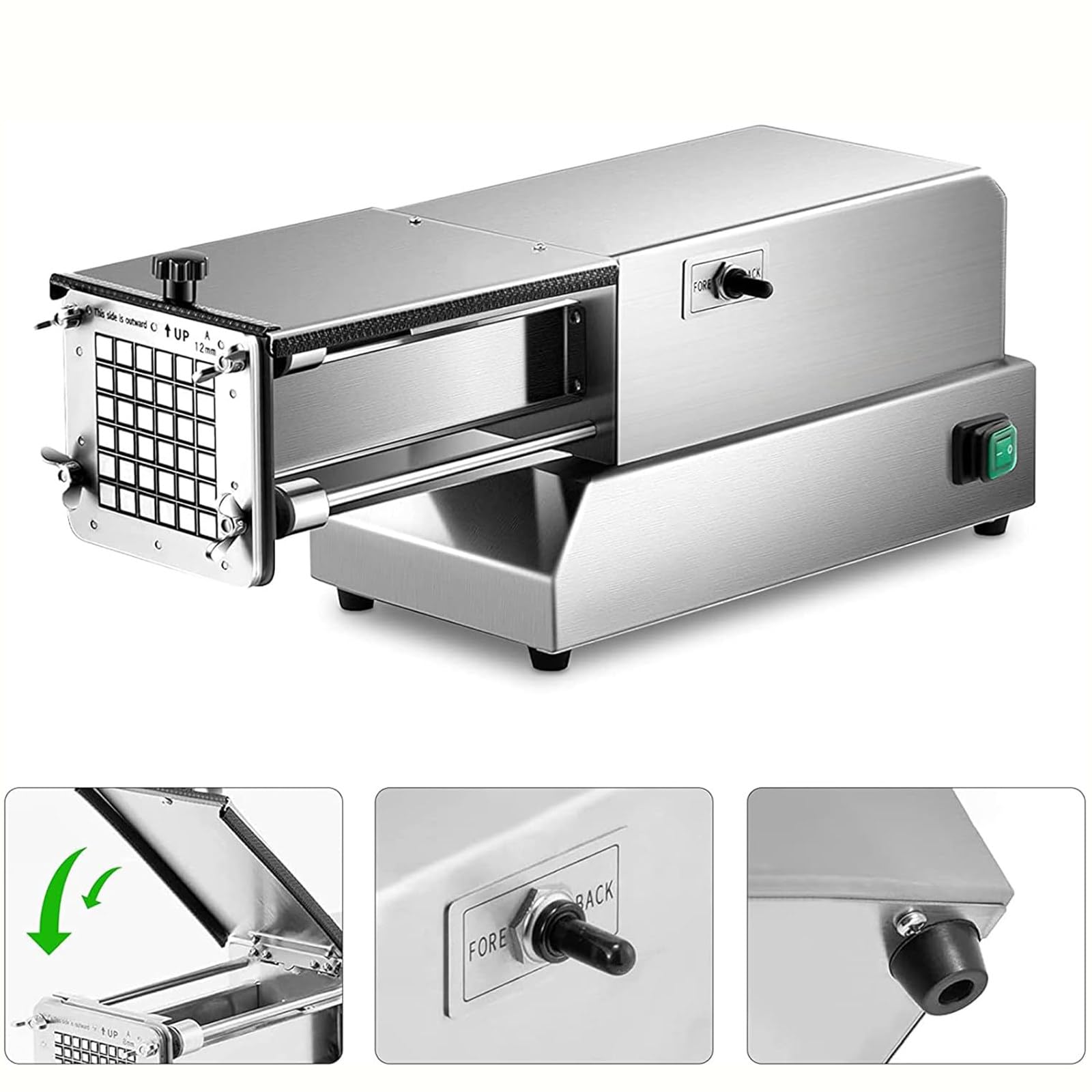 ☆超ハイパワー☆電動ポテトカッター 高級ステンレスブラックボディ