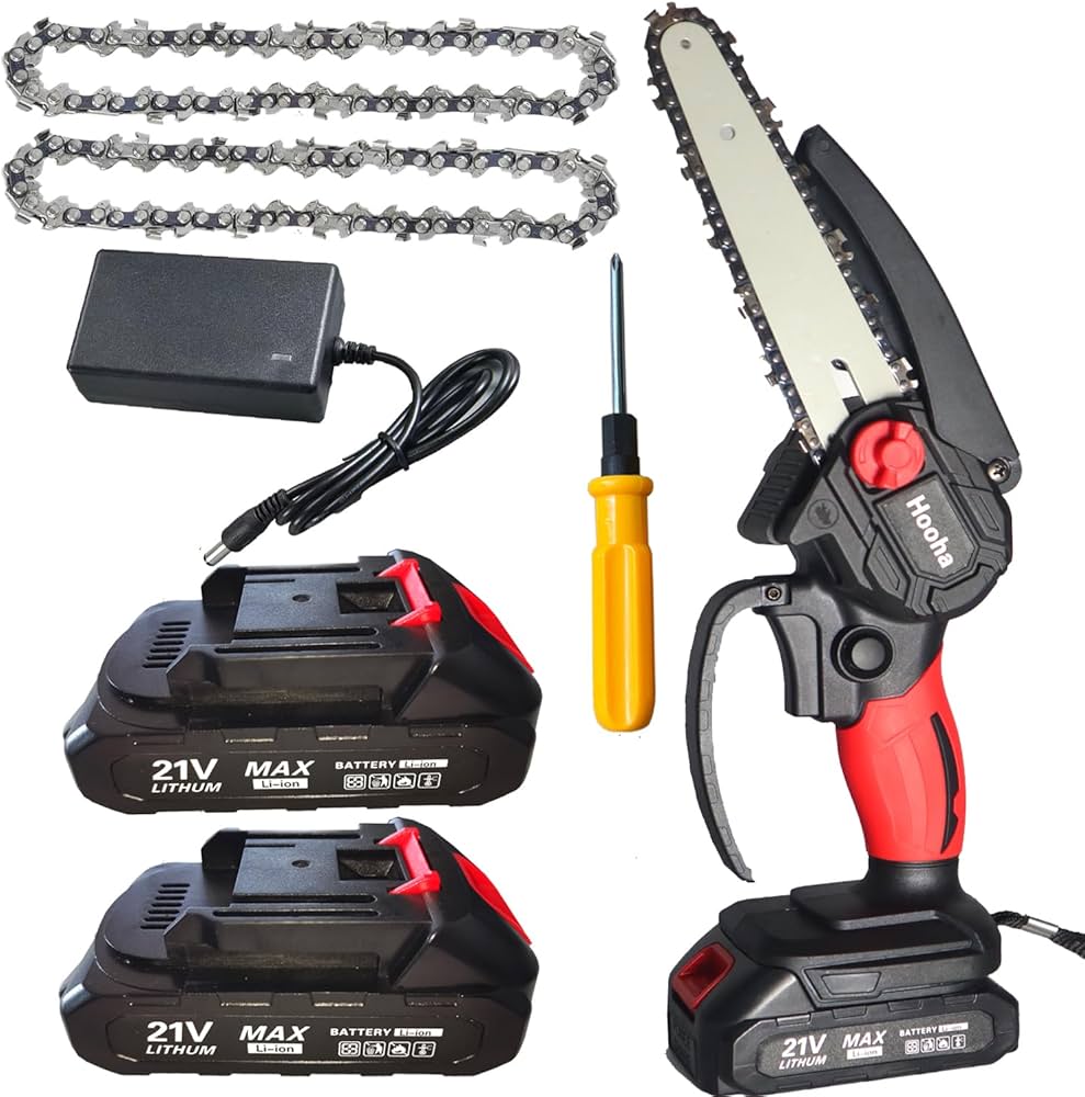 Amazon | チェーンソー 充電式 6インチ 21V 電動 チェーンソー