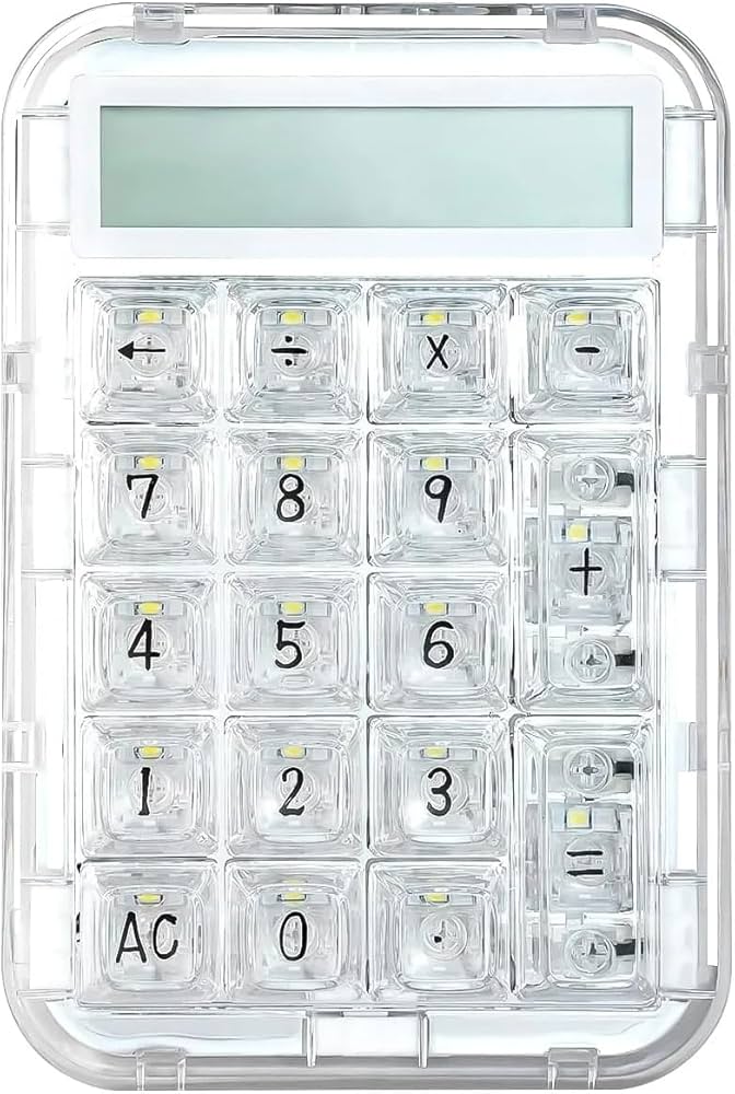 Amazon.co.jp: Coolkiller 電卓 計算機 おしゃれ 機械 デザイン透明