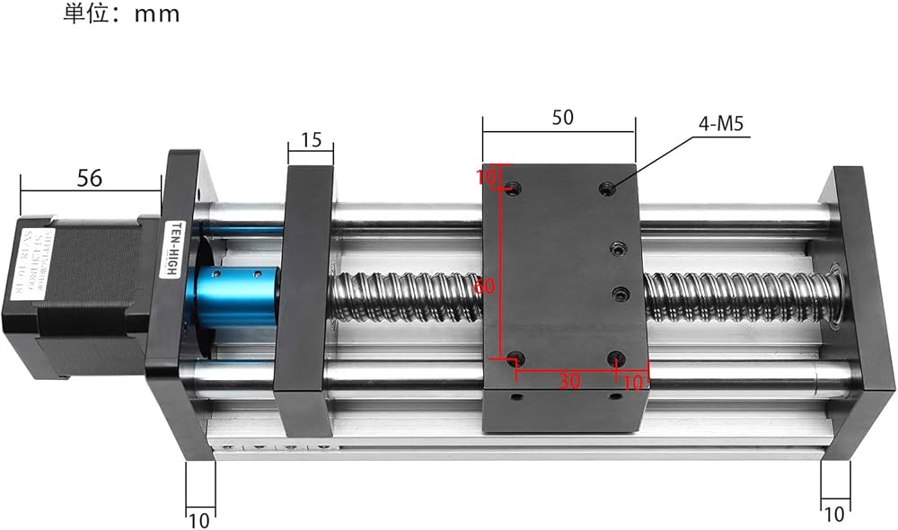 Amazon.co.jp: TEN-HIGH スライドガイド ボールねじ スライダー