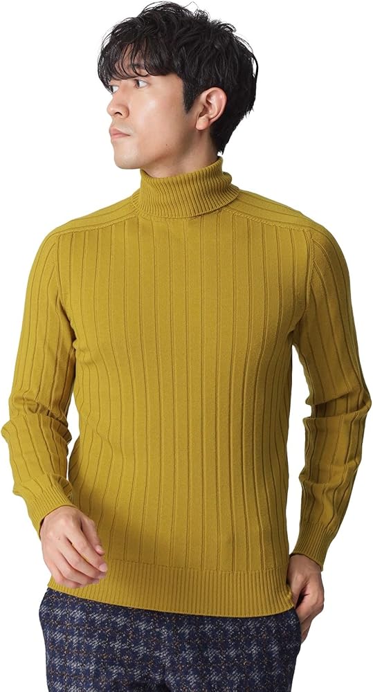 Amazon | [エポカ ウォモ] ホールガーメントタートルネック ニット 52