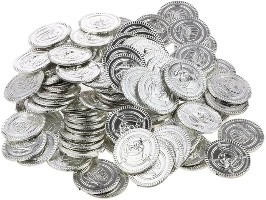 Amazon.co.jp: XSAJU おもちゃ 銀貨 100枚 セット 海賊 コイン