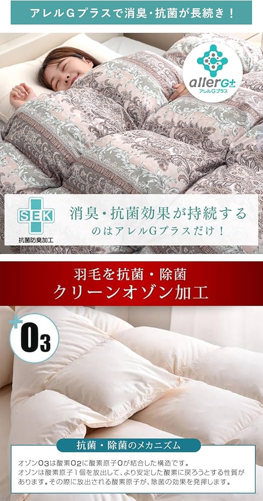 Amazon｜タンスのゲン 羽毛布団 シングル【大粒ダウンボール】日本製