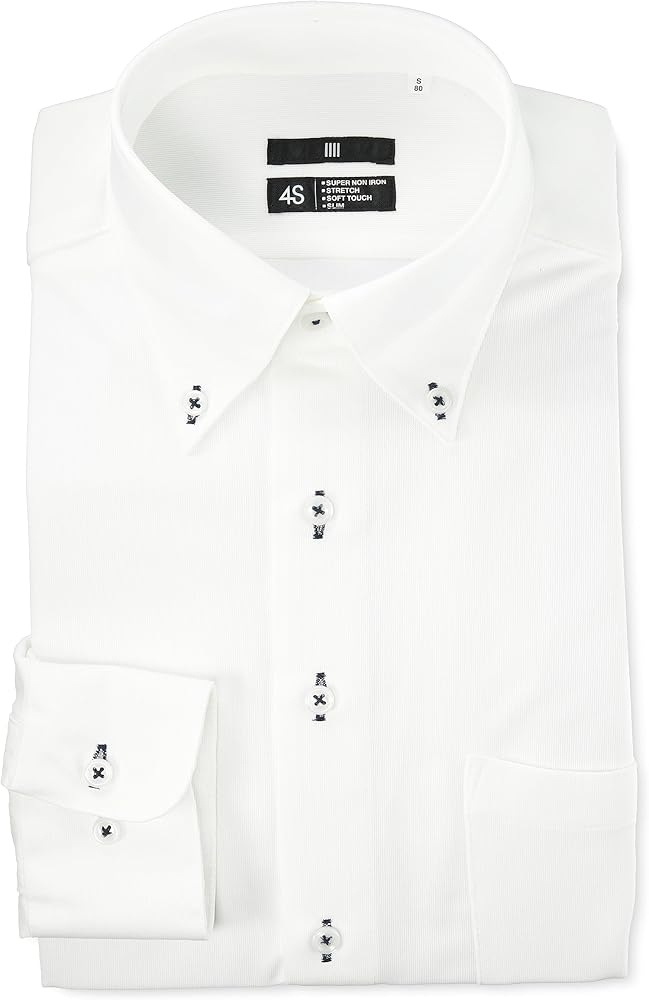 Amazon.co.jp: [スーツセレクト] スーパーノンアイロンシャツ 【4S