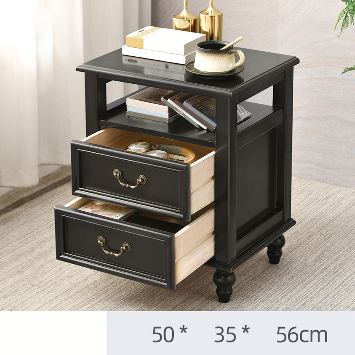 美品 ACTUS アクタス ベッドサイドチェスト 2段 ナイトテーブル 美品