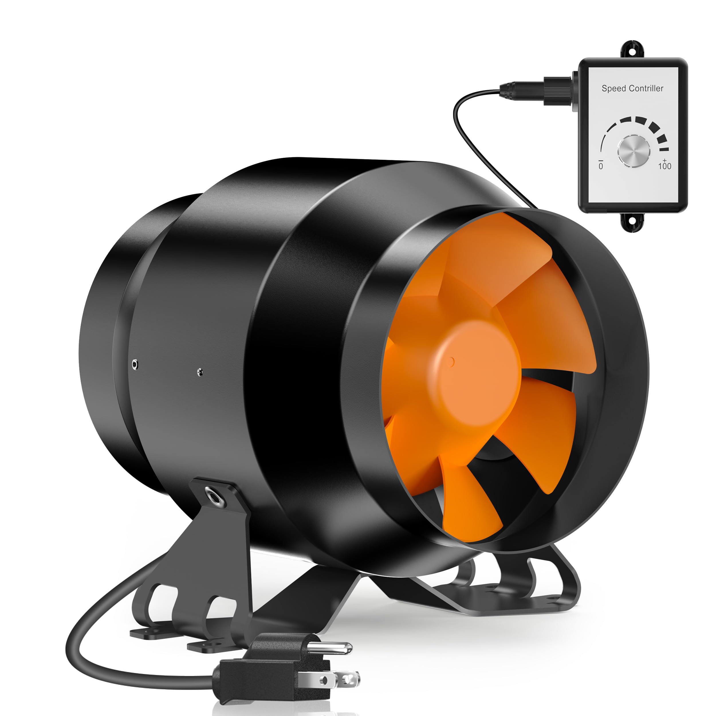 Amazon.co.jp: Hon&Guan ダクトファン 100mm 強力 無段階調速可能