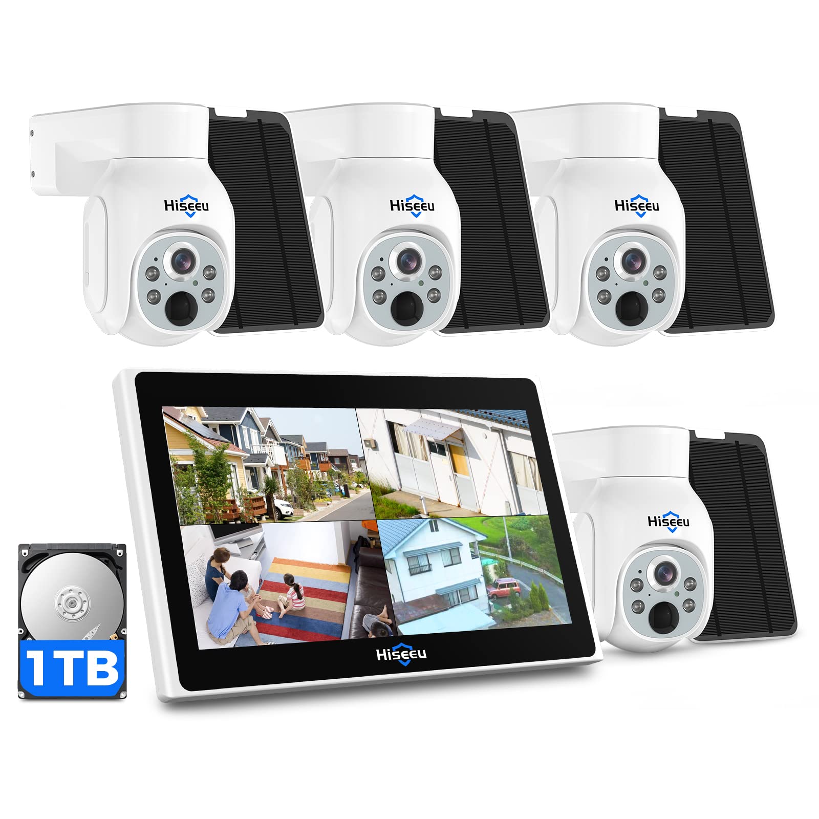 Amazon.co.jp: 【400万画素・電源不要】防犯対策助成金あり Hiseeu