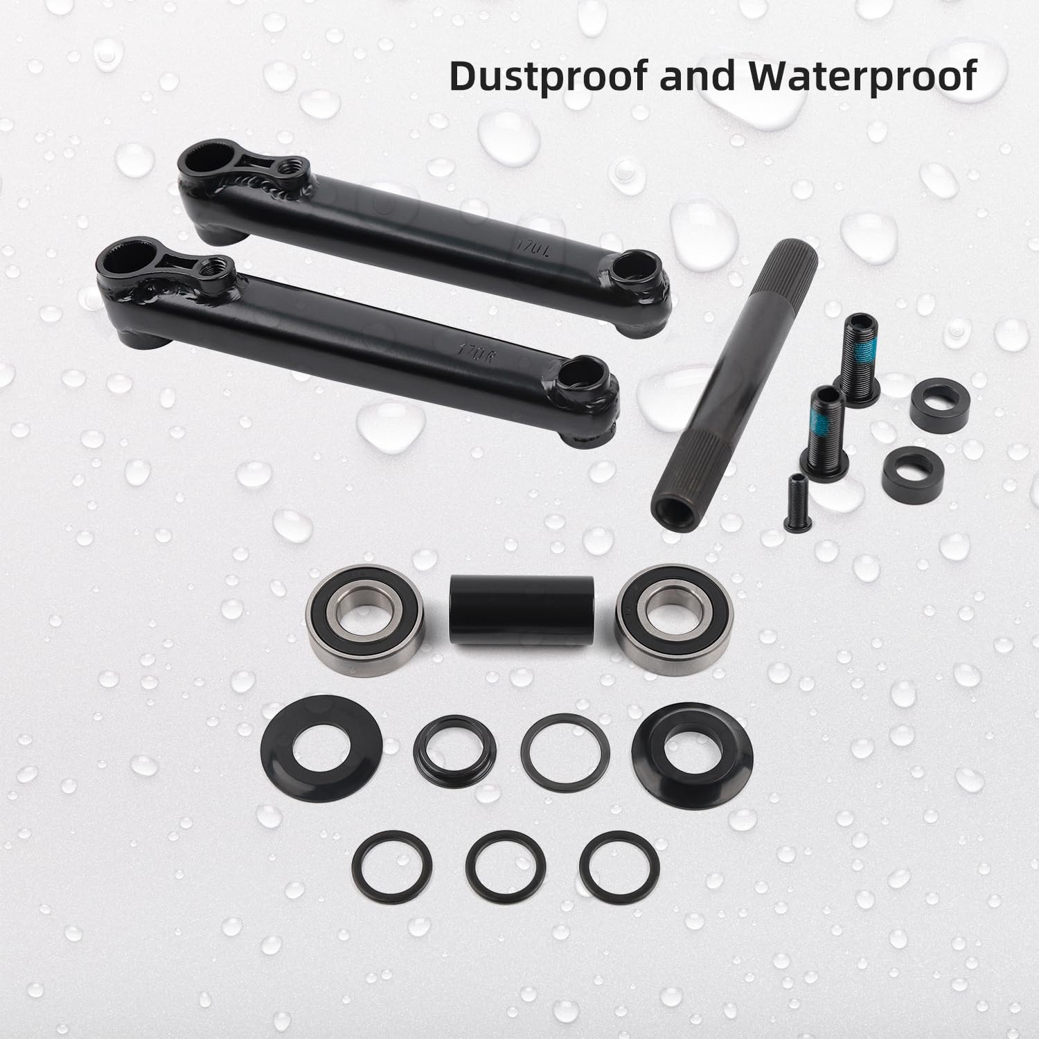 Amazon.com : POLSO BMX Chrome Crank Arms 170mm, 9/16